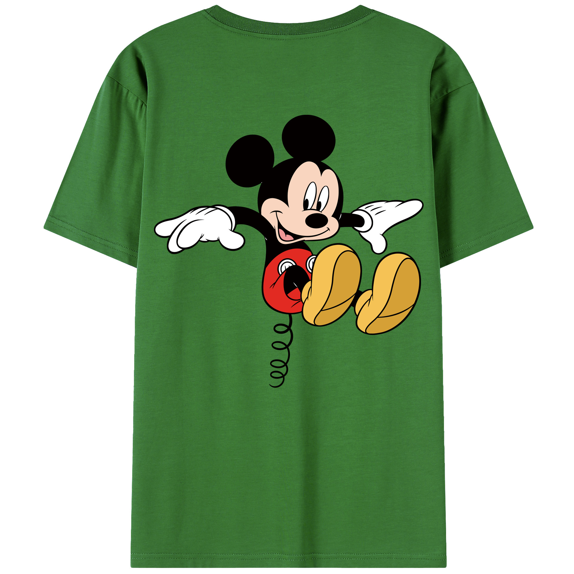 （画像用） ミッキーマウス Mickey Mouse レディース半袖Tシャツ(バックプリント)
